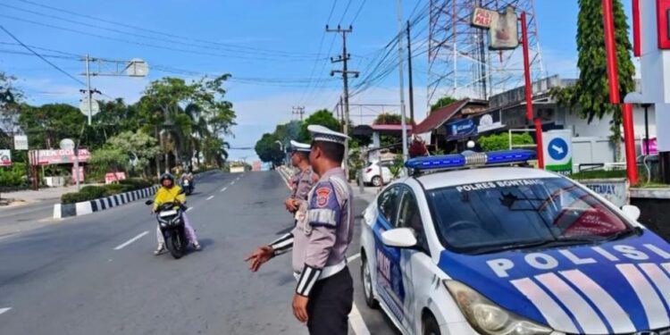 Saat Satlantas Polres Bontang lakukan patroli