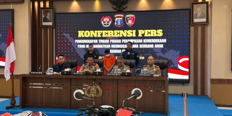 Konferensi Pers Polda Kaltim terkait kasus bocah penculikan di Kutim