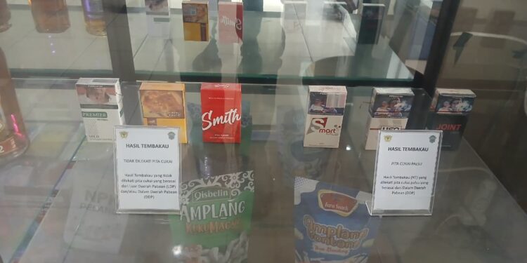 Sejumlah rokok ilegal yang disita Bea Cukai