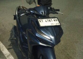 Kondisi motor pelaku maling Alpukat di BTN PKT Bontang
