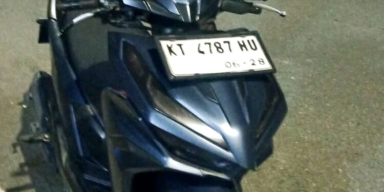 Motor terduga pelaku pencurian di BTN PKT Bontang yang kini diamankan Polres Bontang