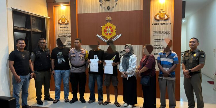 Dua terduga perusak pot bunga diamankan Polres Bontang
