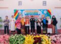 Agus Haris, saat menghadiri Launching Web Salsabila, Pentas Seni, dan Peluncuran 82 Buku di Gedung BPU Kecamatan Bontang Barat, Minggu (14/6/2026).