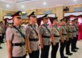 Serah Terima Jabatan (Sertijab) yang dipimpin Kapolres Kutai Timur AKBP Fauzan Arianto di Gedung Auditorium Polres Kutim, Kamis (18/6/2026).