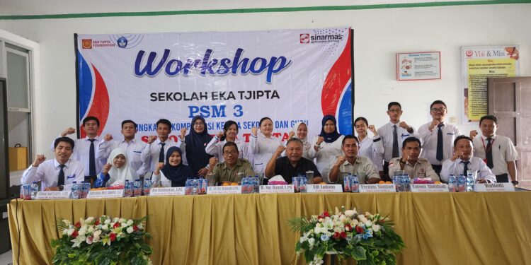 Workshop Peningkatan Kompetensi Kepala Sekolah dan Guru Sekolah Eka Tjipta PSM 3 Kalseltim Wilayah Kutim membahas penguatan kurikulum, pembelajaran, hingga digitalisasi pendidikan. (Istimewa)