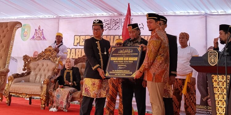 Peresmian Yayasan Pondok Pesantren Bahrul Ulum Wanasari, Desa Wanasari, Kecamatan Muara Wahau, Kabupaten Kutai Timur. (Ist)