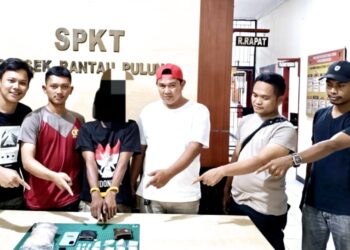 Seorang pria berinisial AW (39) diamankan personel Polsek Rantau Pulung