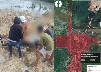Evakuasi warga yang tengelam di lumbang tambang di Samarinda