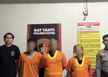 Terduga pelaku yang diamankan Polres Kutim