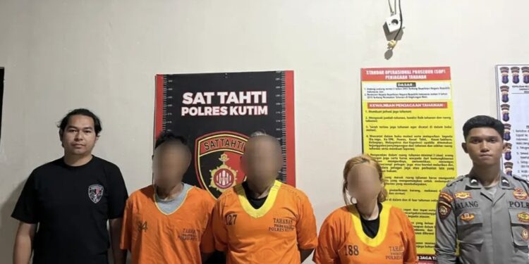 Terduga pelaku yang diamankan Polres Kutim