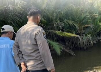Saat pihak Polres Paser mendatangi lokasi kejadian