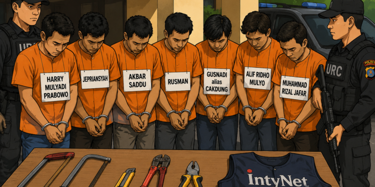 Ilustrasi terduga pelaku kasus pencurian