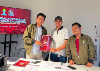 Yusril Ihza Mahendra, resmi mengembalikan formulir pendaftaran calon Ketua HIPMI Bontang