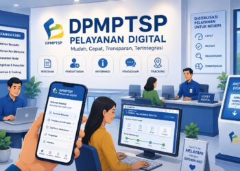Ilustrasi DPMPTSP pelayanan digital