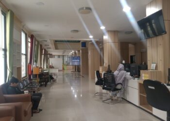 Ruang pelayanan di Kantor DPMPTSP Bontang