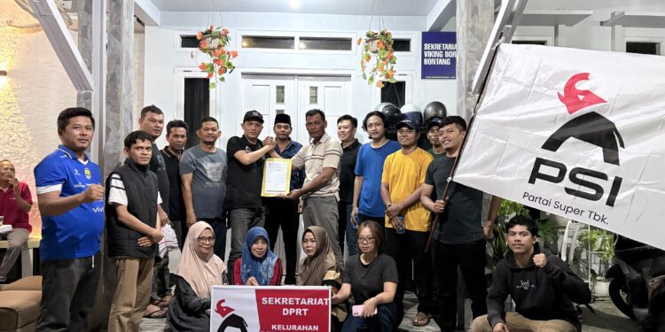 Dewan Pimpinan Daerah (DPD) Partai Solidaritas Indonesia (PSI) Kota Bontang terus memperkuat konsolidasi organisasi hingga tingkat kelurahan dan rukun tetangga (RT)
